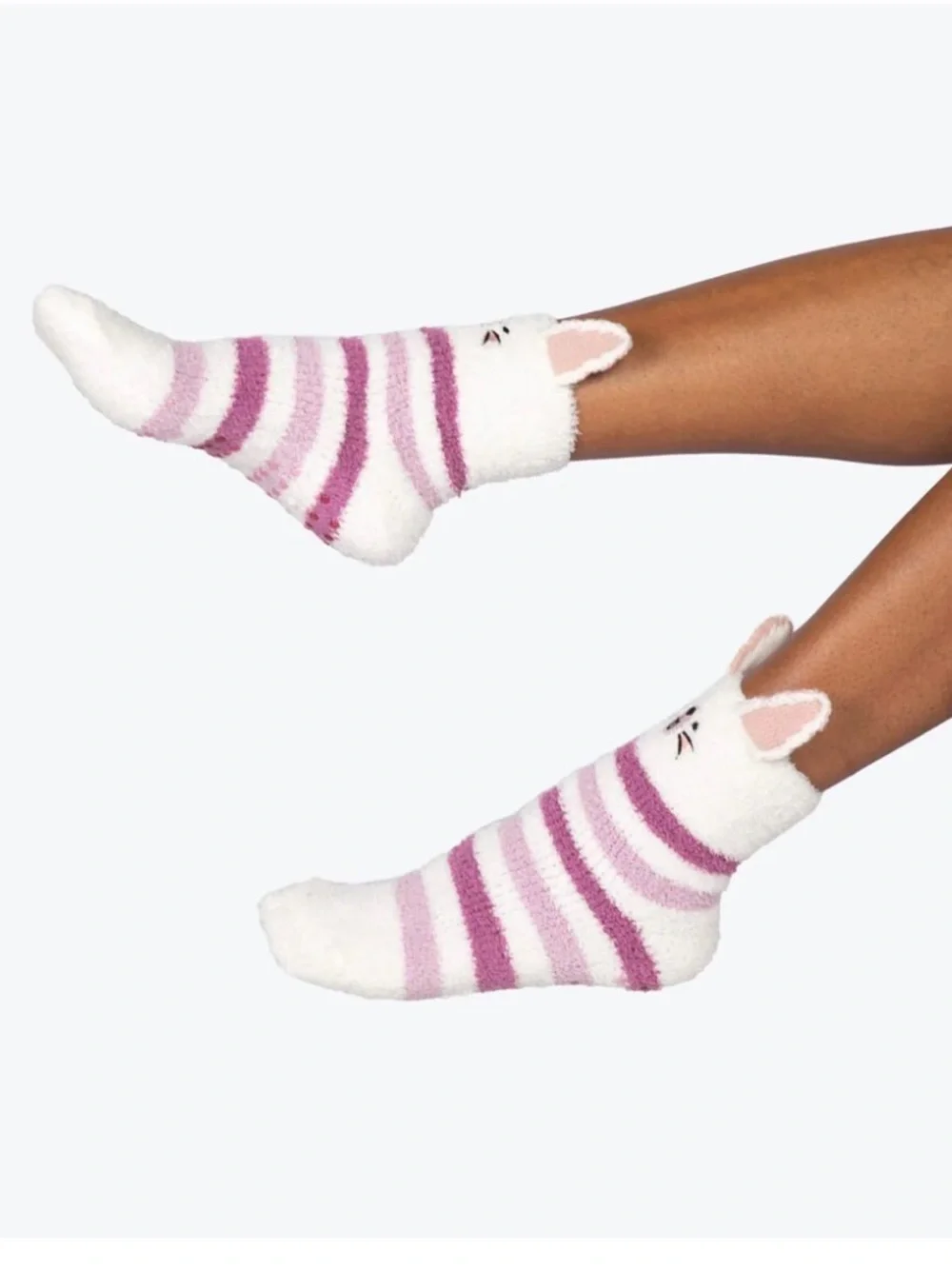 Lug Trolley Friends Cat Sock Set of Two with Grippers NWT